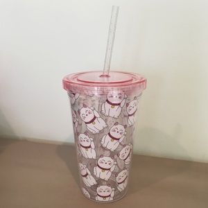 *New* Lucky Cat Drink Tumbler